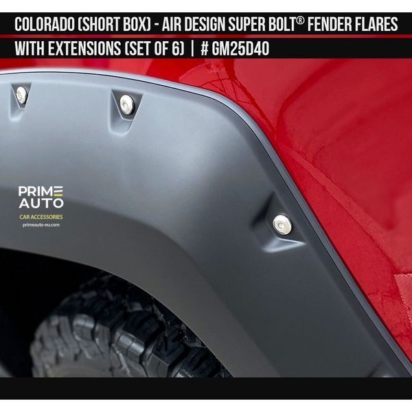 Fender Flares Chevrolet Colorado 2021-2022 black AIR DESIGN GM25D40