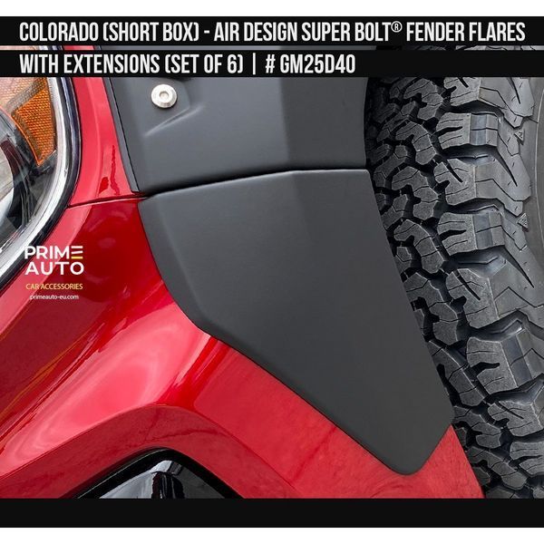 Fender Flares Chevrolet Colorado 2021-2022 black AIR DESIGN GM25D40