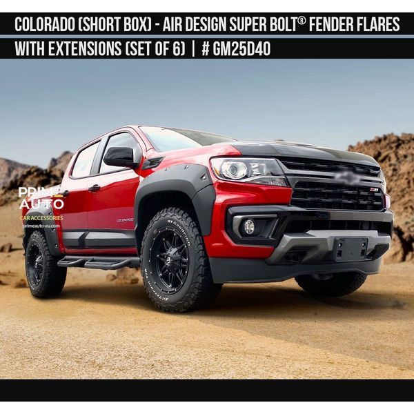 Fender Flares Chevrolet Colorado 2021-2022 black AIR DESIGN GM25D40