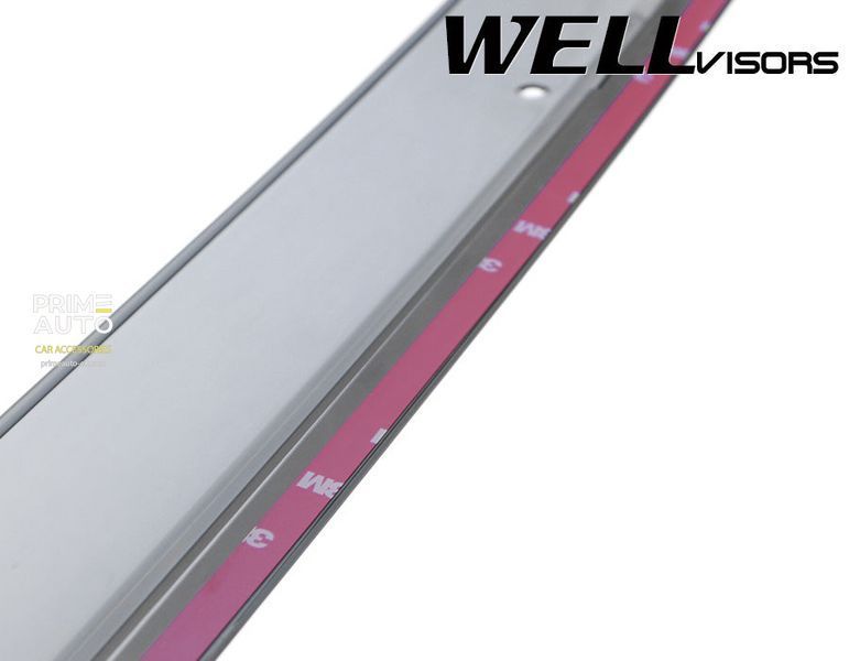 Owiewki do szyb samochodowych num 4 szt z czarna chromowana listwa Dodge Journey 2009 - 2020 Wellvisors 3-847DG001
