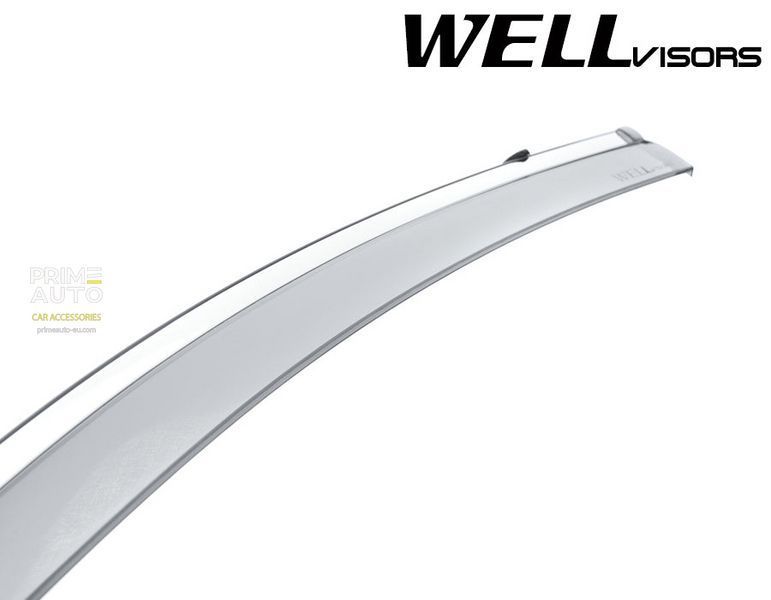 Owiewki do szyb samochodowych num 4 szt z chromowaną odlewanie Chevrolet Volt 2016 - 2019 Wellvisors 3-847CH019