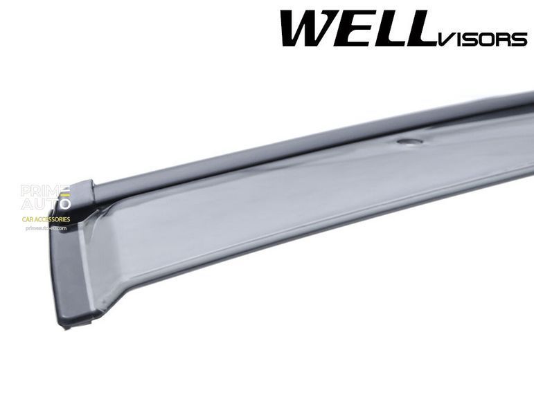 Owiewki do szyb samochodowych num 4 szt z czarna chromowana listwa Dodge Journey 2009 - 2020 Wellvisors 3-847DG001