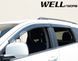 Owiewki do szyb samochodowych num 4 szt z czarna chromowana listwa Dodge Journey 2009 - 2020 Wellvisors 3-847DG001