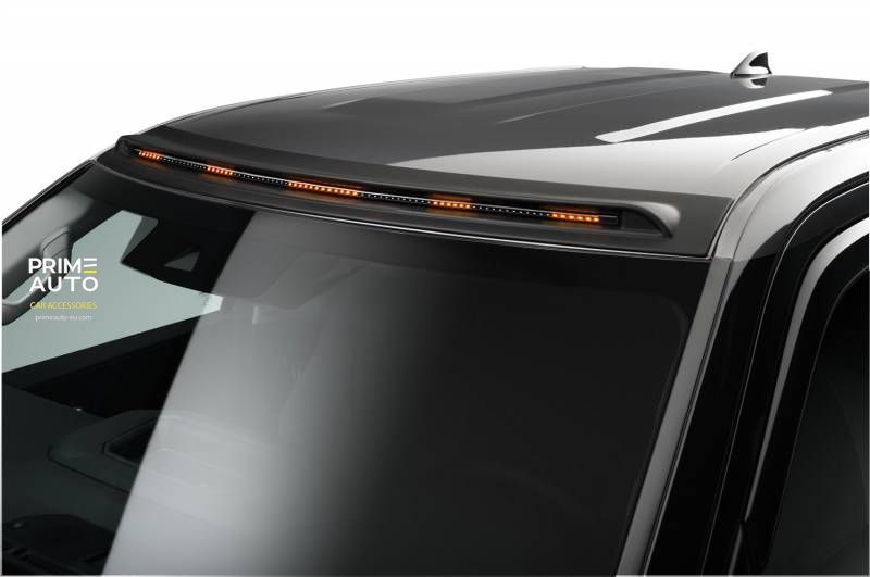 Windshield Deflector With LED Strip With Turn Follower Ford Bronco 2021 - 2026 Aerocab PRO Black AVS 898183