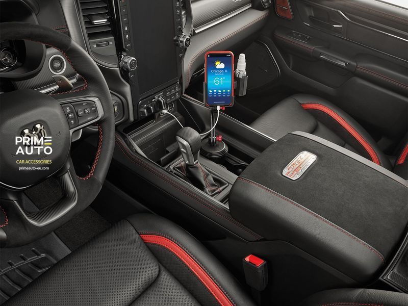 CupFone with Extension and Hand Sanitizer Holder black plastic knobs 8ACF8E WeatherTech