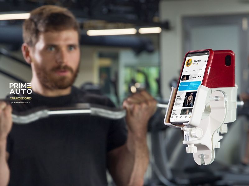 Тримач телефону XL поворотний на присосках чорний чорні фіксатори 8ARM3 WeatherTech 8ARM3 фото