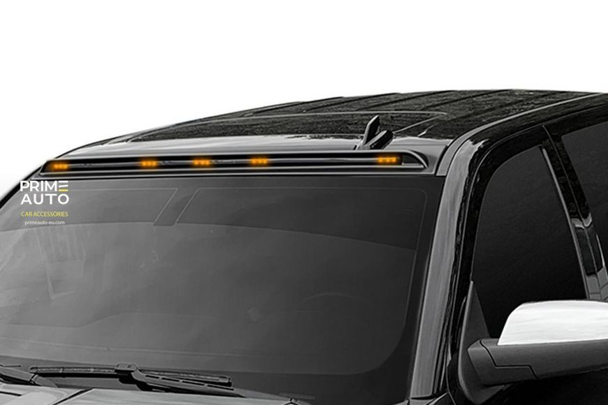 Windshield Deflector With LED Strip With Turn Follower Ford Bronco 2021 - 2026 Aerocab PRO Black AVS 898183
