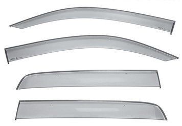 Window Deflectors 4pcs Set Premium Series Toyota Tacoma 2005-2015 Double Cab Wellvisors 3-847TY032