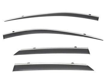Window Deflectors 4pcs Set with Chrome Trim Lexus RX 2018-2022 Long Wellvisors 3-847LX027