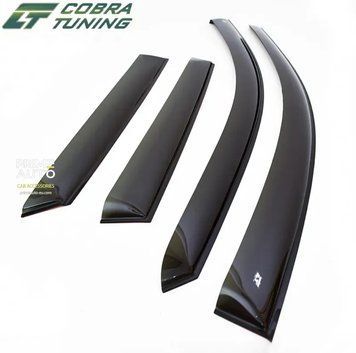 Deflectoare de ferestre adeziv Standard faţă+spate 4buc Volkswagen Passat 2014 - 2019 negru Sedan Cobra Tuning V24514