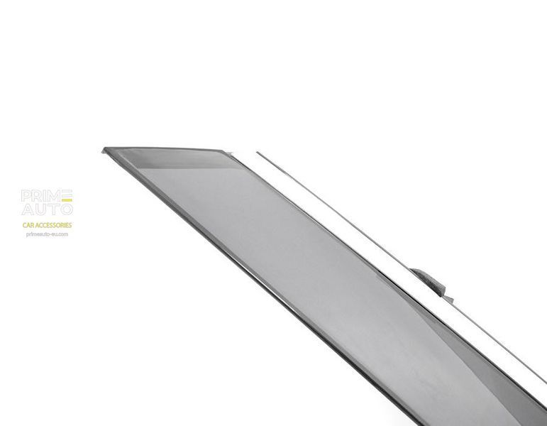 Window Deflectors 4pcs Set with Chrome Trim Lexus RX 2018-2022 Long Wellvisors 3-847LX027