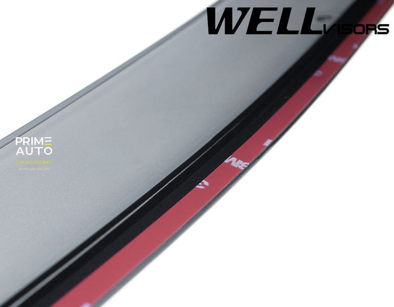 Owiewki do szyb samochodowych num 4 szt z czarna chromowana listwa Toyota Pruis 2010 - 2015 Wellvisors 3-847TY023