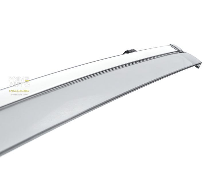 Window Deflectors 4pcs Set with Chrome Trim Lincoln MKZ 2013-2020 Wellvisors 3-847LC004