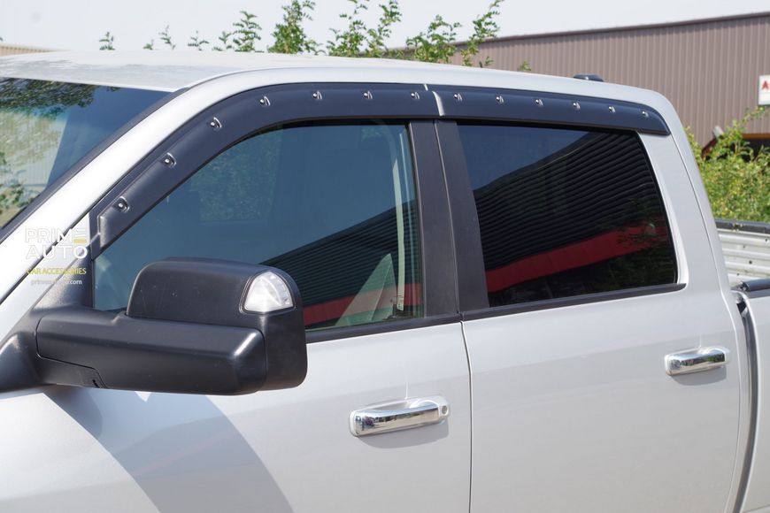 Side Window Deflectors set of 4 pcs Tough Guard Toyota Tundra 2007-2021 Crew Max textured TV20J07CM
