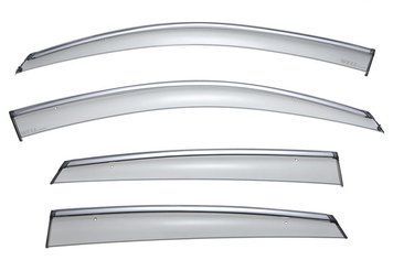 Window Deflectors 4pcs Set with Chrome Trim Infiniti EX;QX50 2008-2015 Wellvisors 3-847IN004