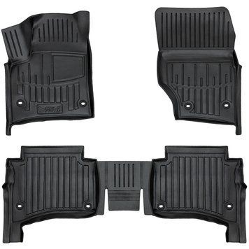 Car Mats with raised edge set 5 pcs Volkswagen Touareg 2002 - 2010 (I 7L) Black SOVA-PL
