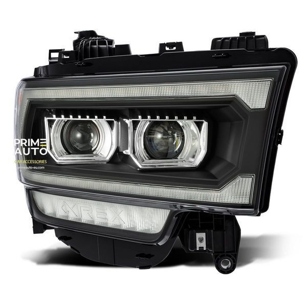 Передние фары LED RAM/Dodge Ram 2500 2019-2022 LED LUXX серия черные AlphaRex 880550 880550 фото