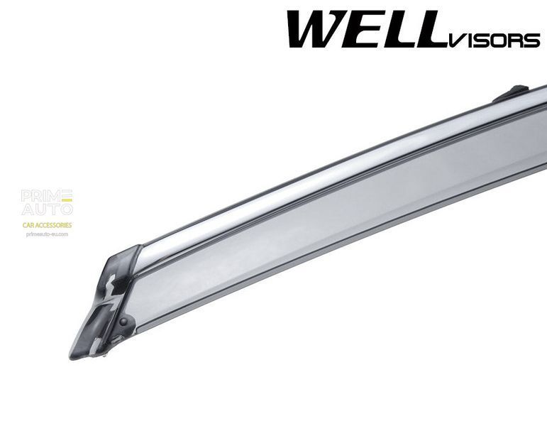 Дефлекторы окон к-т 4 шт с хромированным молдингом Volvo S60 2011 - 2018 Wellvisors 3-847VO002 3-847VO002 фото