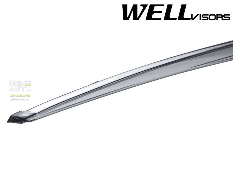 Дефлекторы окон к-т 4 шт с хромированным молдингом Volvo S60 2011 - 2018 Wellvisors 3-847VO002 3-847VO002 фото