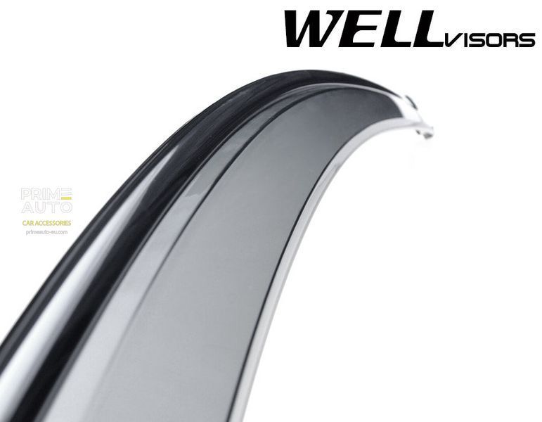 Дефлекторы окон к-т 4 шт с хромированным молдингом Volvo S60 2011 - 2018 Wellvisors 3-847VO002 3-847VO002 фото