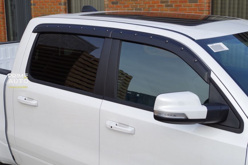 Side Window Deflectors set of 4 pcs Tough Guard Ford F-150; F-150 SVT Raptor 2009-2014 Crew Cab textured TV8A09SCR