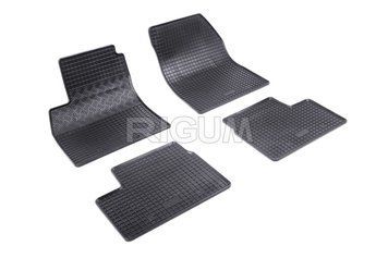 Dywaniki samochodowe gumowe zestaw 4 szt czarny Nissan Micra 2010 - 2013 Rigum 901771