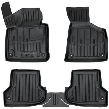 Dywaniki gumowe z bokiem zestaw 5 szt Audi A3 2003 - 2013 (8P) czarny SOVA-PL