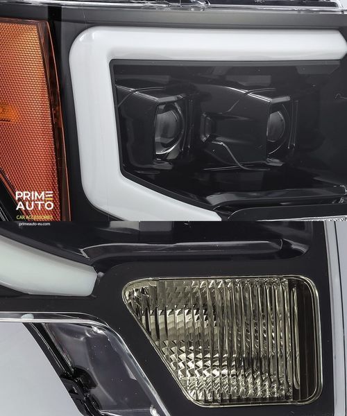 Передние фары LED Ford F150 2009-2014 LED LUXX серия углево-черные AlphaRex 880177 880177 фото