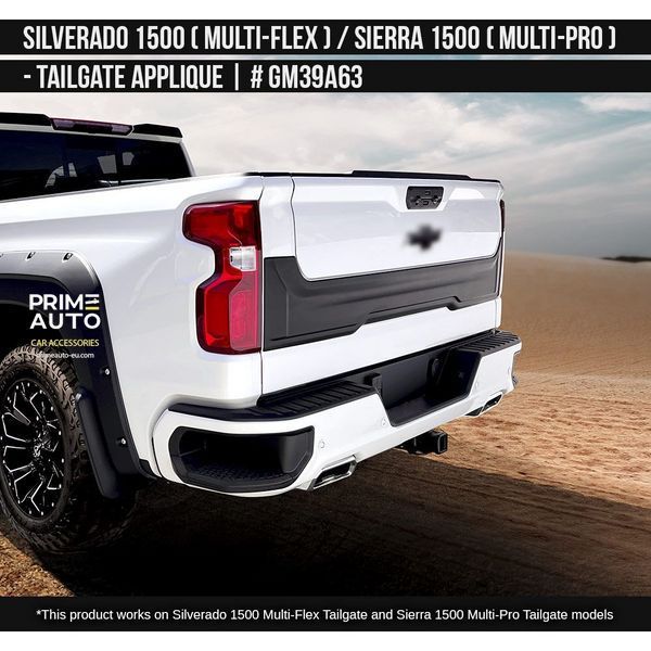 Накладка на задний борт Chevrolet Silverado 1500 2019-2025 черный AIR DESIGN GM39A63 GM39A63 фото