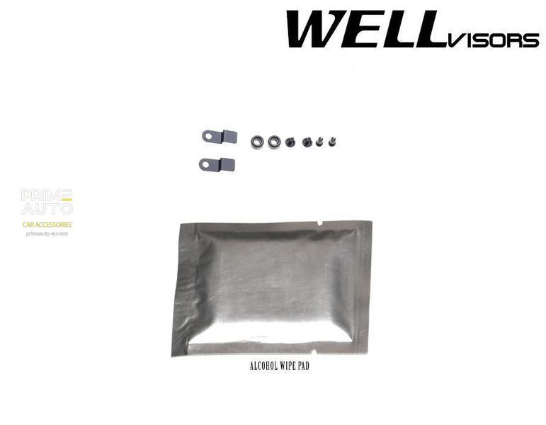 Дефлекторы окон к-т 4 шт с хромированным молдингом Toyota Camry 2018 - 2025 Wellvisors 3-847TY054 3-847TY054 фото