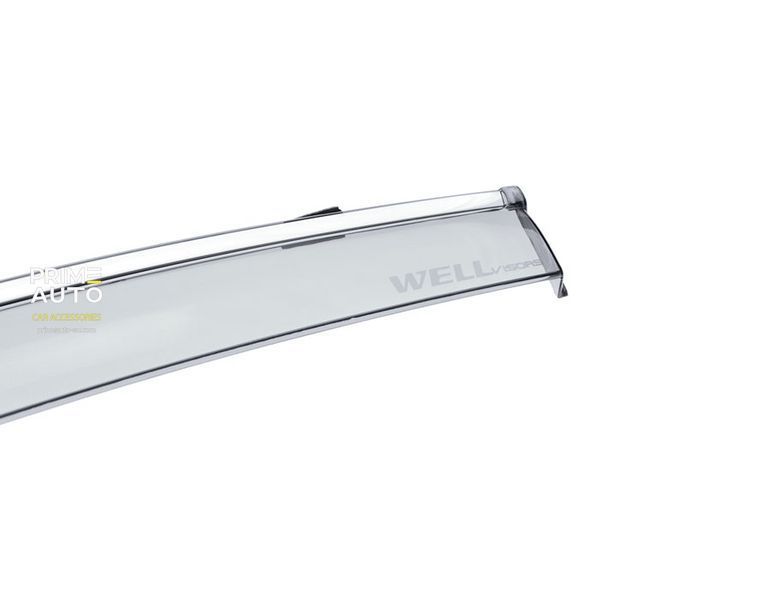 Window Deflectors 4pcs Set with Chrome Trim Mercedes-Benz GLE-Class 2016-2019 Coupe Wellvisors 3-847MB028