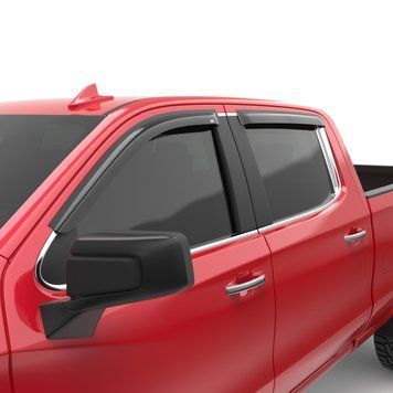 Window Deflectors 4 pcs set Chevrolet Silverado 2019 - 2025 Dark Gloss Crew Cab EGR 641891