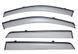 Owiewki do szyb samochodowych num 4 szt z czarna chromowana listwa Hyundai Santa Fe 2007 - 2012 Wellvisors 3-847HY002