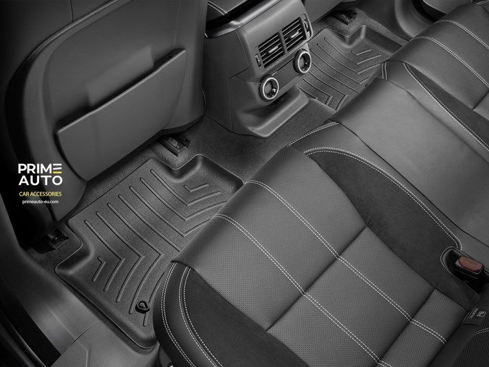 Килими автомобільні 3D Лайнери 2й ряд Land Rover Velar 2021 + чорний WeatherTech 449632 449632. фото