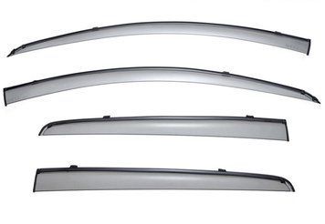Window Deflectors 4pcs Set With Black Trim Chevrolet Spark 2013-2015 Wellvisors 3-847CH005
