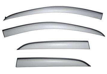 Window Deflectors 4pcs Set With Black Trim Buick Encore 2013-2025 Wellvisors 3-847BU006