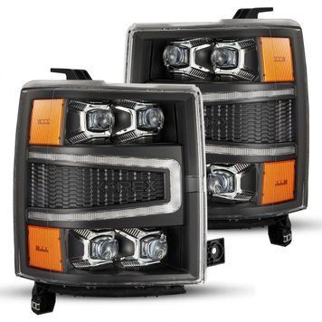 Lampy przednie Chevrolet Silverado 1500 2014-2015 LED NOVA seria czarny AlphaRex 880239