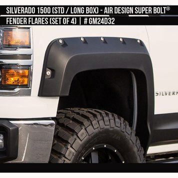 Extensoare pentru pasajele roții Chevrolet Silverado 1500 2014-2018 negru AIR DESIGN GM24D32