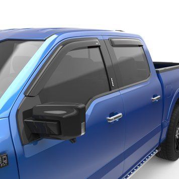 Window Deflectors 4 pcs set Ford F-250 2015 - 2025 Dark Gloss Crew Cab EGR 643491