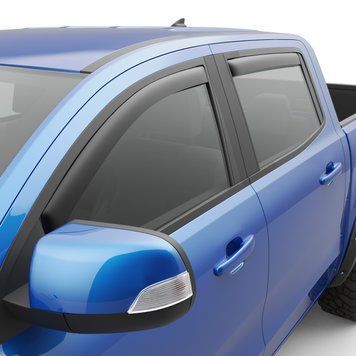Window Deflectors 4 pcs set Ford Ranger 2012 - 2022 Dark Matte Crew Cab EGR 573555