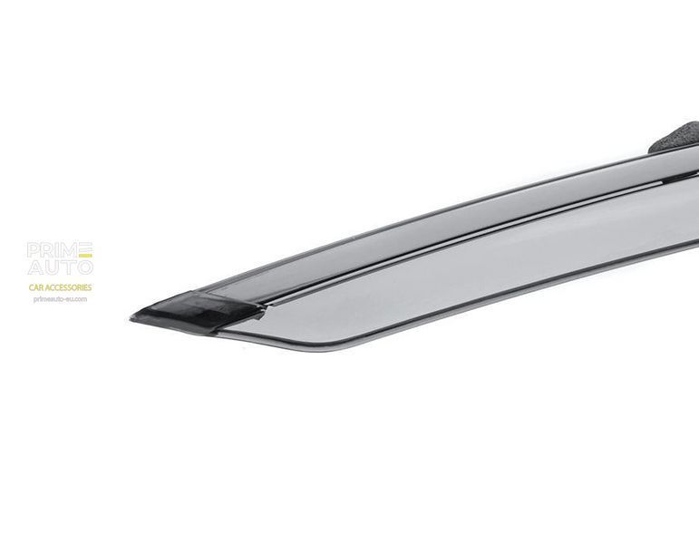 Window Deflectors 4pcs Set With Black Trim Volvo V90 2017-2025 Wellvisors 3-847VO008