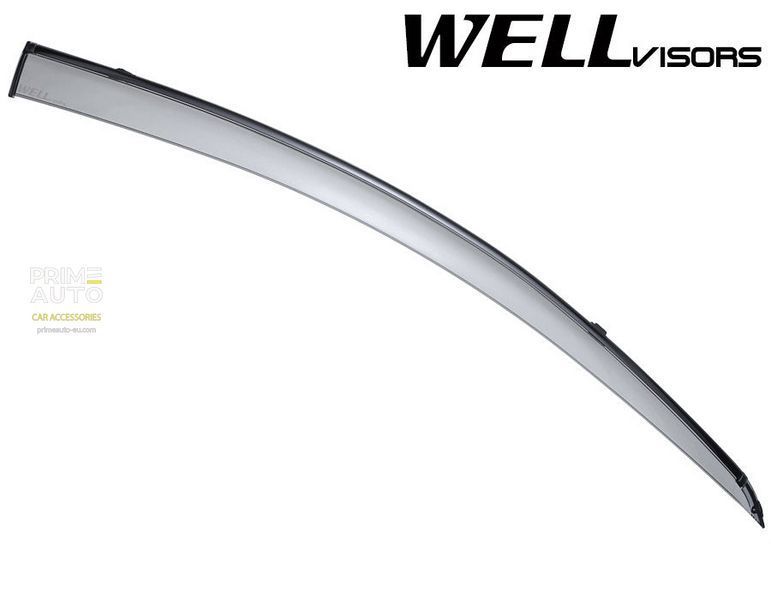 Owiewki do szyb samochodowych num 4 szt z czarna chromowana listwa Chevrolet Spark 2013 - 2015 Wellvisors 3-847CH005