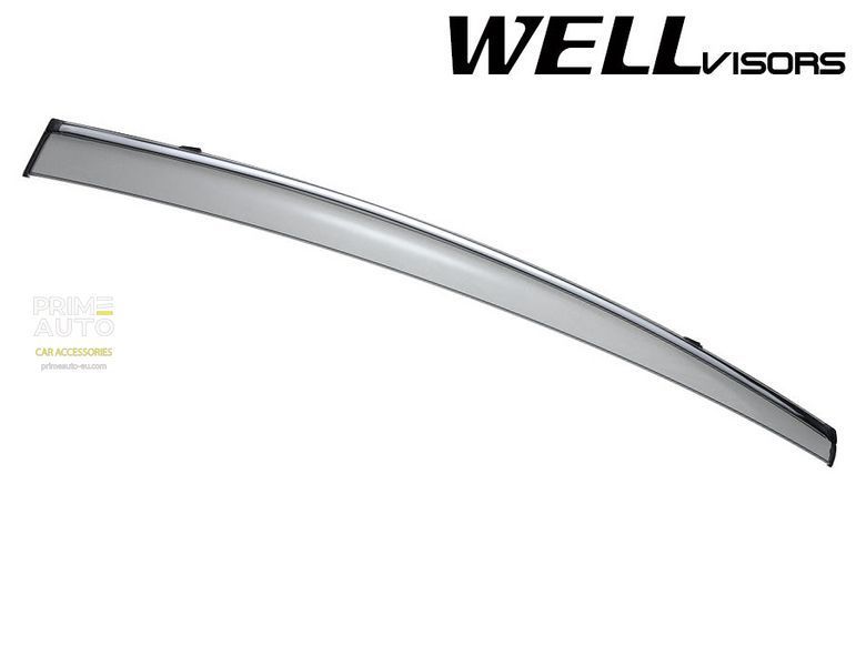 Owiewki do szyb samochodowych num 4 szt z chromowaną odlewanie MAZDA 6 2014 - 2017 Wellvisors 3-847MZ009