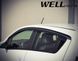 Owiewki do szyb samochodowych num 4 szt z czarna chromowana listwa Chevrolet Spark 2013 - 2015 Wellvisors 3-847CH005