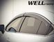 Owiewki do szyb samochodowych num 4 szt z chromowaną odlewanie MAZDA 6 2014 - 2017 Wellvisors 3-847MZ009