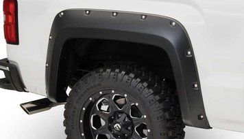 Fender Flares rear 2 PCs GMC Sierra 1500 2014-2018 Pocket-style black Bushwacker 40122-02
