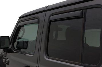 Window Deflectors 4 pcs Set Jeep WRANGLER(JL) 2018-2025 Ventvisor IN-CHANNEL Dark Smoke AVS 194811