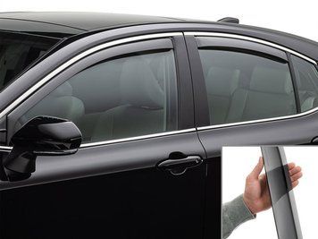 Side Window Deflectors in-channel front+rear Hyundai Elantra/Hybrid/N 2021-2026 Dark Gloss WeatherTech 821026IM