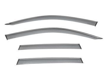 Window Deflectors 4pcs Set With Black Trim BMW X1 2018-2025 Wellvisors 3-847BM017