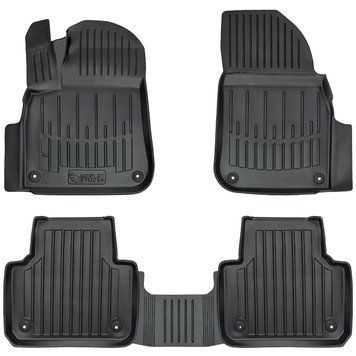 Car Mats with raised edge set 5 pcs Volkswagen Touareg 2018 - 2026 (III CR) Black SOVA-PL